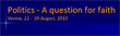 DALL’EUROPA A VENEZIA PER FEDE E POLITICA: SEMINARIO DI STUDIO E RIFLESSIONE